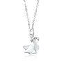 Origami Swan Necklace, Sterling Silver Or Gold Plated, thumbnail 3 of 10