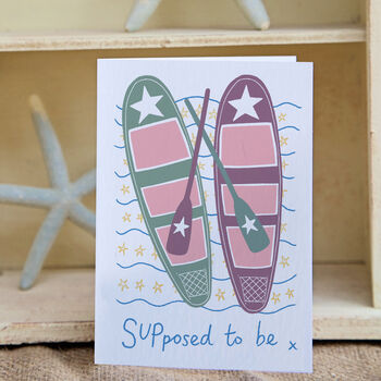 Paddle Boarding 'Sup' Pun Valentine Or Anniversary Card, 2 of 3