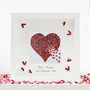 Framed Butterfly Ruby Wedding Anniversary Heart Print, thumbnail 1 of 3