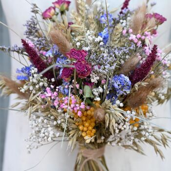 Wedding Dried Flower Bouquet Meadow Mixed Middle, 2 of 5