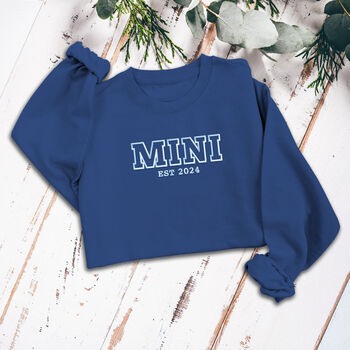 Personalised 'Mini' Embroidered Family Sweatshirt, 9 of 10