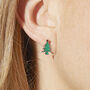 Happy Snowman Silver Plated Christmas Earring Set, thumbnail 2 of 6