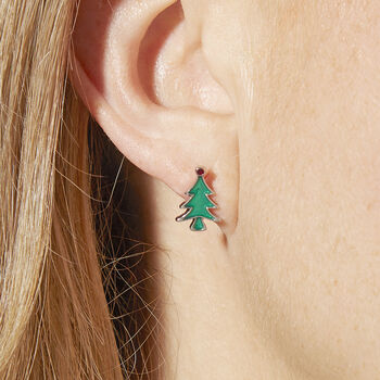 Happy Snowman Silver Plated Christmas Earring Set, 2 of 6