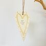 New Baby Wooden Hanging Heart, thumbnail 5 of 5