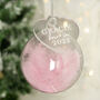 Personalised Born In Baby Girl Pink Glass Bauble, thumbnail 1 of 3