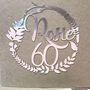 Personalised 60th Floral Birthday Papercut Card, thumbnail 8 of 11