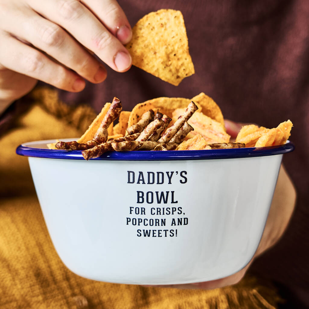 Enamel Personalised Snacks Bowl, 1 of 4