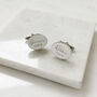 Stainless Steel Personalised Oval Wedding Cufflinks, thumbnail 3 of 6