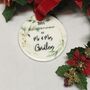 1st Christmas As Married Couple Personalised Ornament, thumbnail 3 of 4