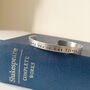Stamped Aluminium Bracelet – 'Though She Be But Little, She Is Fierce' Shakespeare Quote, thumbnail 1 of 8