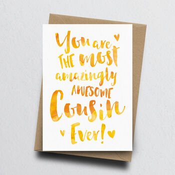 'The Most Amazingly Awesome Cousin' Greeting Card, 2 of 2