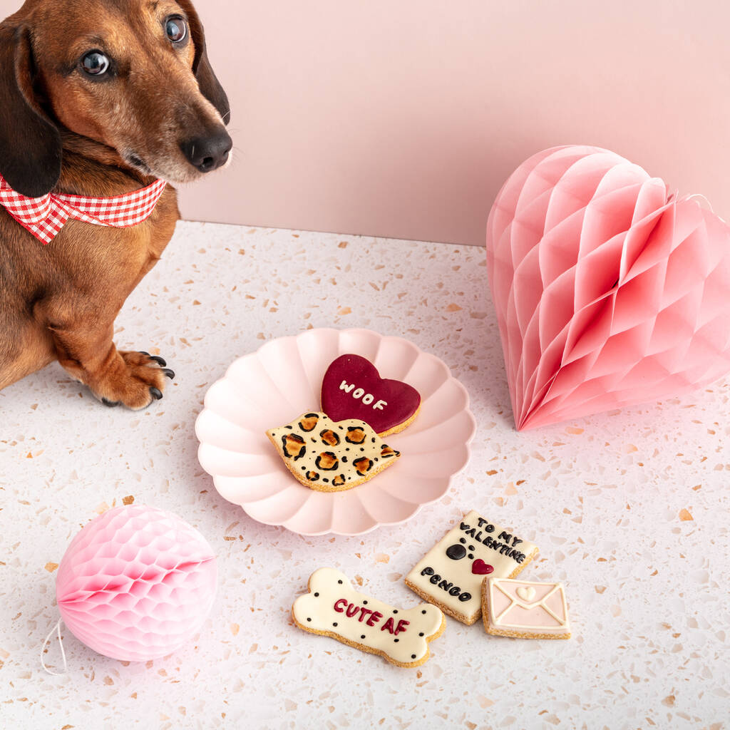 To My Valentine Iced Dog Biscuit Set