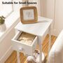 Set Of Two White Slim Bedside Side End Table Nightstand, thumbnail 4 of 9