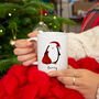 Personalised Couples Penguin Christmas Mug, thumbnail 5 of 9