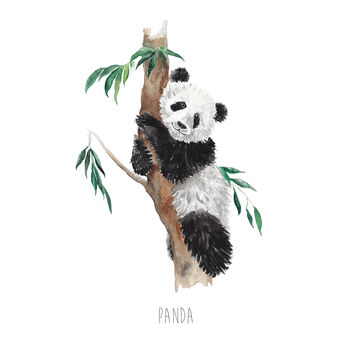 Personalised Panda Bear Art Print, 2 of 5
