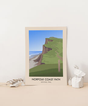 Norfolk Coast Path National Trail Travel Poster Print, 2 of 8