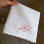 Hand Embroidered Wedding Hanky For Bride, thumbnail 6 of 11