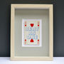 Two Hearts Beat As One Vintage Playing Card Print, thumbnail 4 of 7