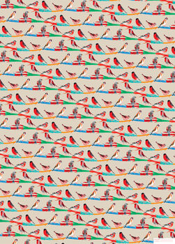 Gift Wrapping Paper Finches And Robins, 4 of 5