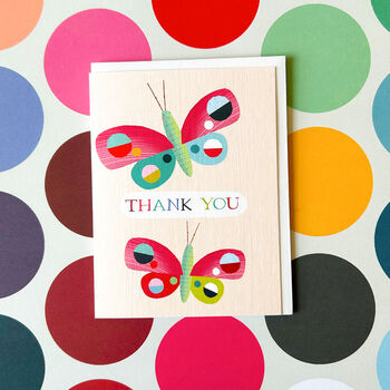 Mini Butterfly Thank You Card, 3 of 3