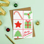 Retro Christmas With Iconic Symbols Card, thumbnail 1 of 2