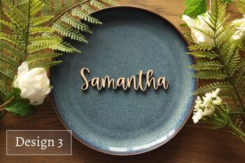 Personalised Wedding Name Place Settings For Guests, 10 of 10
