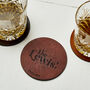 Leather Wedding 3rd Anniversary Coaster, thumbnail 3 of 6