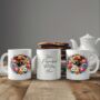 Personalised Red Staffordshire Bull Terrier Summer Floral Dog Wreath Gift Keepsake Mug, thumbnail 2 of 2