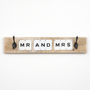 Mr And Mrs Vintage Sign With Hooks, thumbnail 2 of 2
