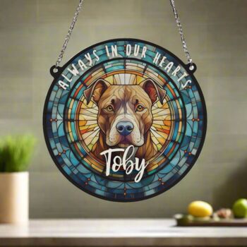 Staffie Brindle Memorial Suncatcher, 5 of 6