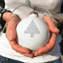 Minimalist White Christmas Bauble With Tree, thumbnail 3 of 6