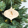 Personalised Spotty Monogram Christmas Tree Decoration, thumbnail 1 of 3