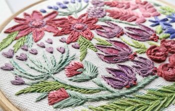 Cyclamen Flowers Embroidery Kit, 4 of 10