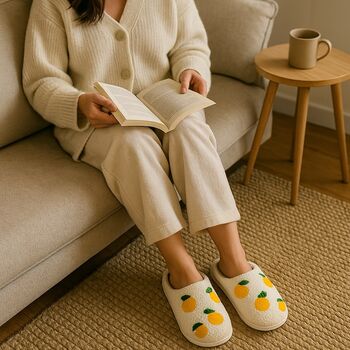 Amalfi Coast Inspired Lemon Slippers, 8 of 9