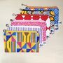 African Kente Slim Cosmetic Bag, thumbnail 4 of 5