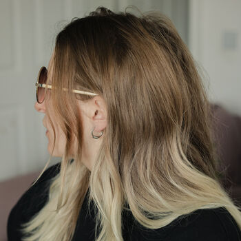 Titanium Steel C Shape Hoop Earrings For Everyday Wear, 3 of 9