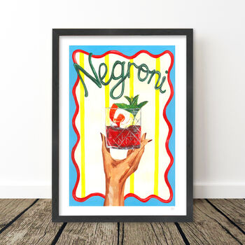 Negroni Cocktail Art Print – Italian Aperitif Wall Art, 9 of 10