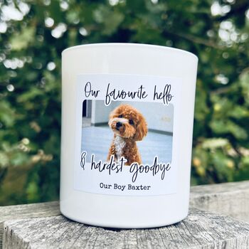 Pet Loss Personalised Photo Memorial Candle, 2 of 7
