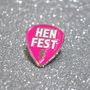 Henfest Plectrum Hen Party Enamel Pin Badges, thumbnail 3 of 10
