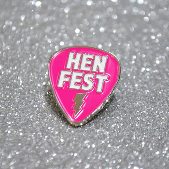 Henfest Plectrum Hen Party Enamel Pin Badges, 3 of 10