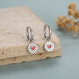 Sterling Silver Jam Biscuit Charm Hoop Earrings, thumbnail 5 of 12