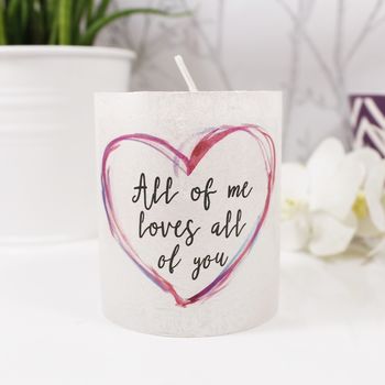 'All Of Me Loves All Of You' Metallic Candle For Her, 2 of 6