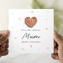 Mum Christmas Card Crochet Heart, thumbnail 1 of 3