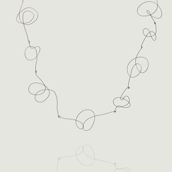 Minimalist Statement Scribble Necklace, 2 of 4