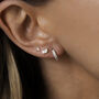 Etta Pearl Silver Stud Earrings, thumbnail 3 of 6