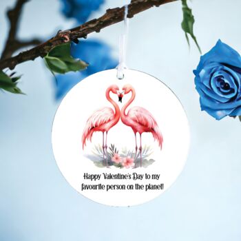 Personalised Flamingo Valentine's Couple Gift, 2 of 2