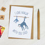 Personalised Dad Monkey Card, thumbnail 3 of 3
