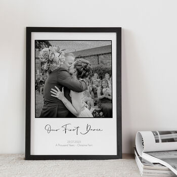 Personalised First Anniversary Song Lyric Print, 5 of 11