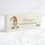 Personalised Christmas Gonk Wooden Mantel Decoration, thumbnail 1 of 5