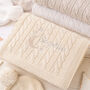 Personalised Cream Baby Blanket – Moon And Stars Name Embroidery, thumbnail 1 of 12